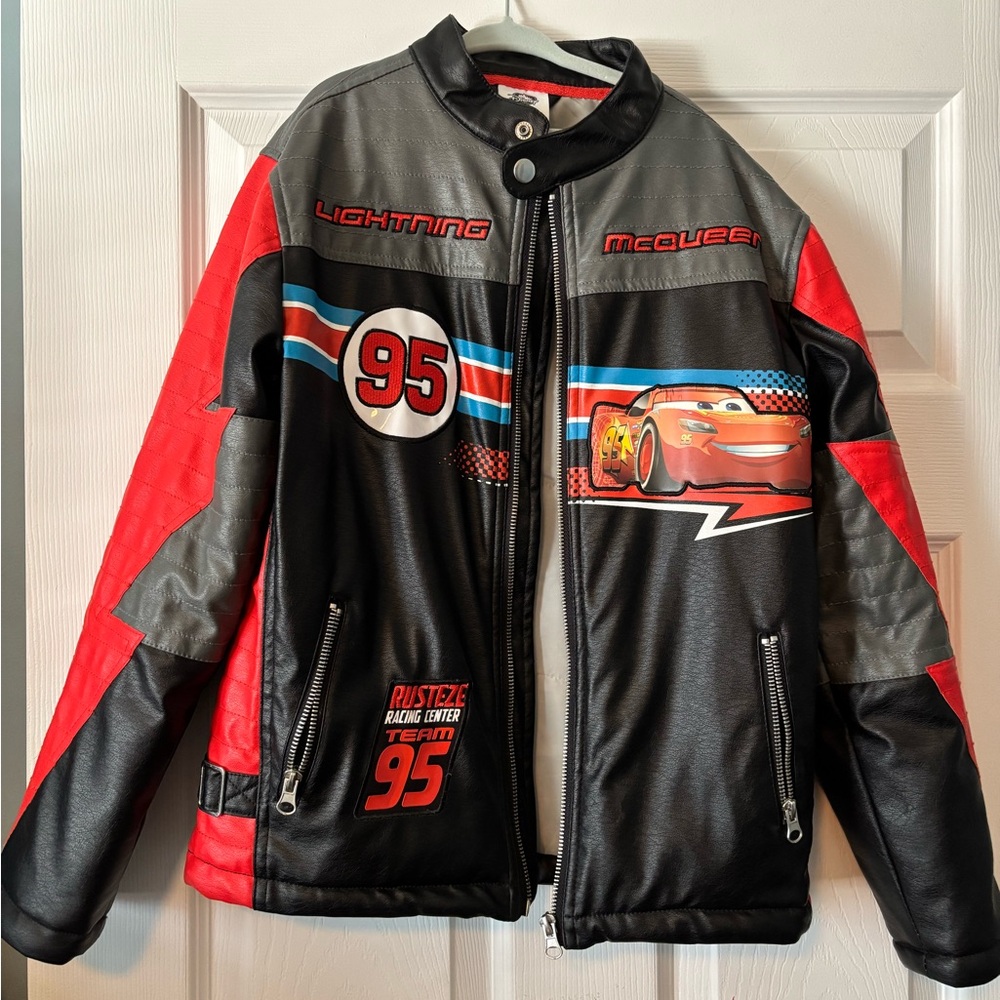 Disney Cars Racing Jacket Black and Red Lightning McQueen
